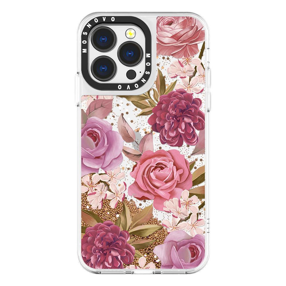 Blossom Flower Floral Glitter Phone Case - iPhone 13 Pro Case