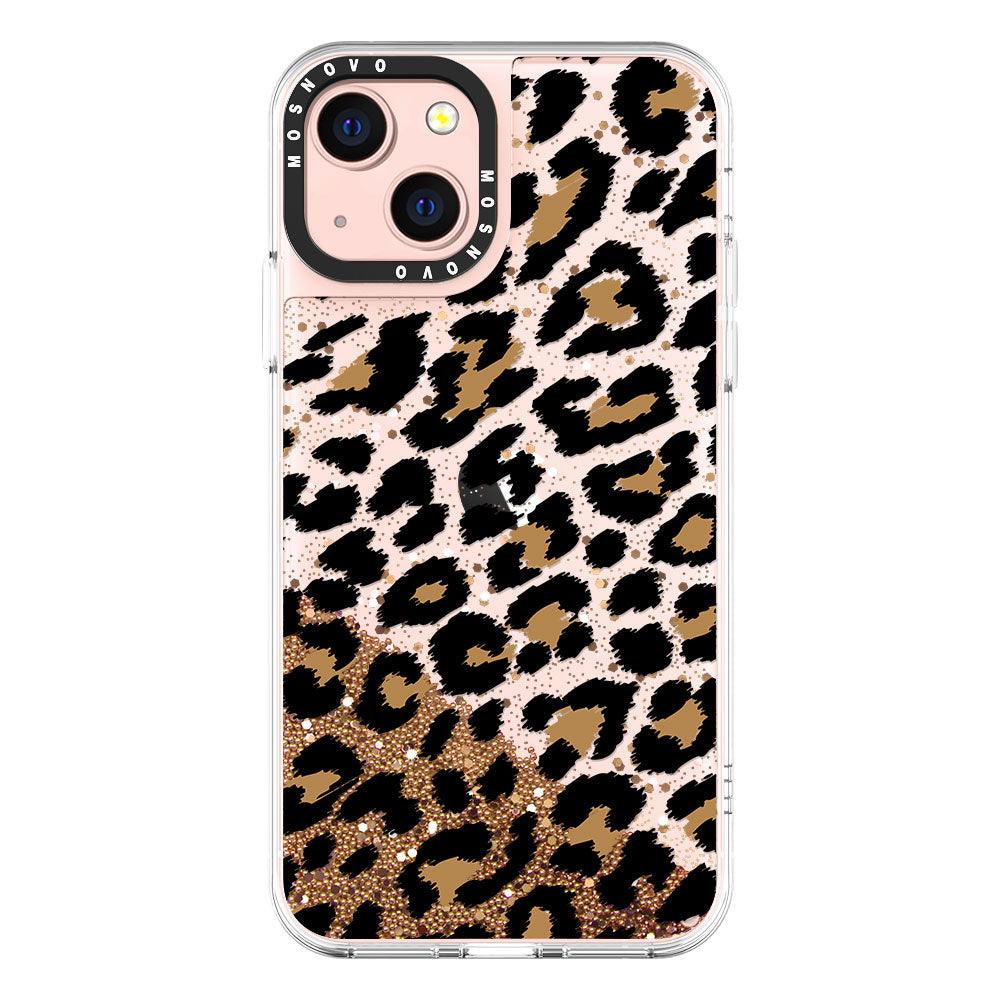 Leopard Print Glitter Phone Case - iPhone 13 Case