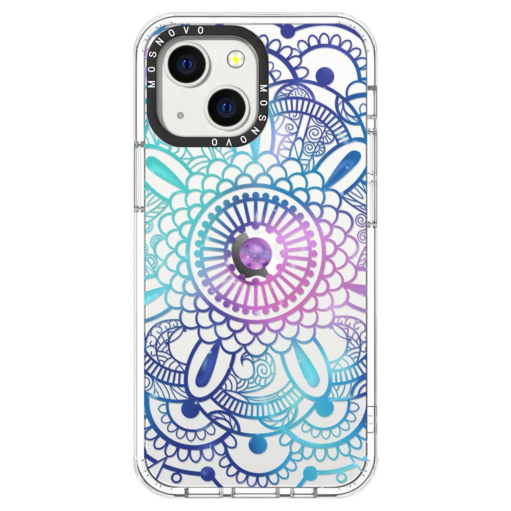 Violet Blue Mandala Phone Case - iPhone 13 Mini Case