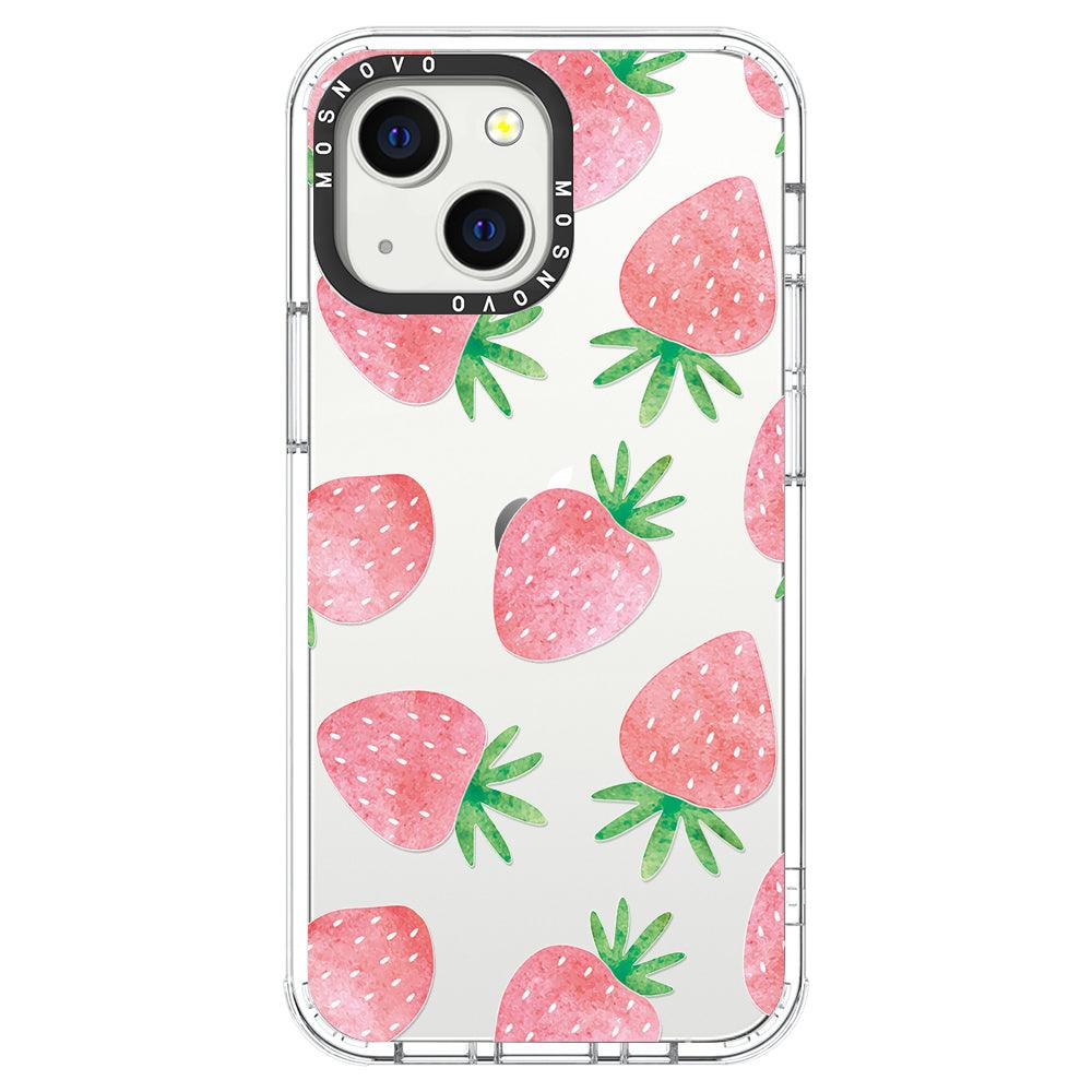 Pastel Strawberry Phone Case - iPhone 13 Mini Case