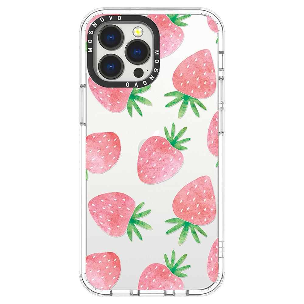 Pastel Strawberry Phone Case - iPhone 13 Pro Max Case