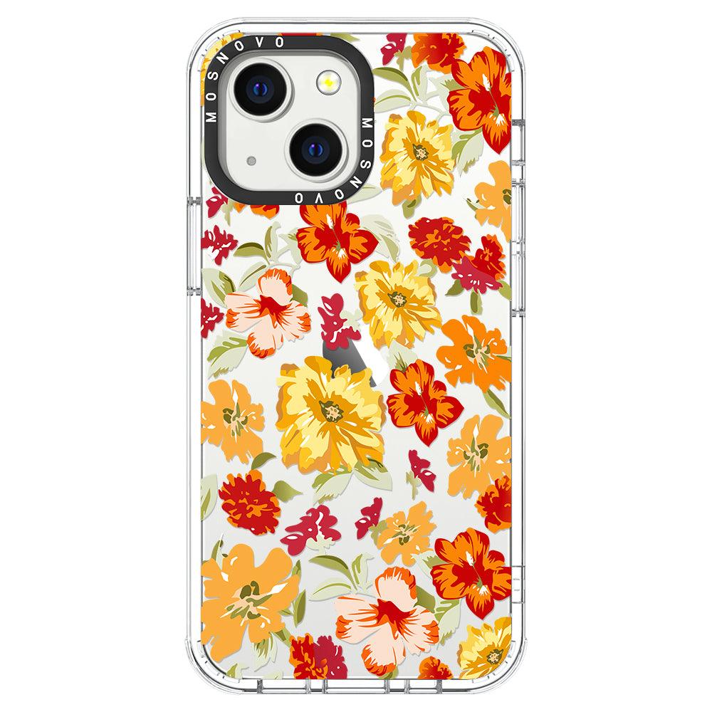 70s Boho Yellow Flower Phone Case - iPhone 13 Mini Case