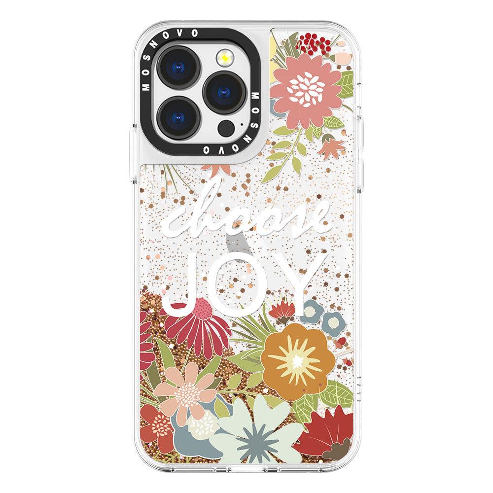 Choose Joy Glitter Phone Case - iPhone 13 Pro Case