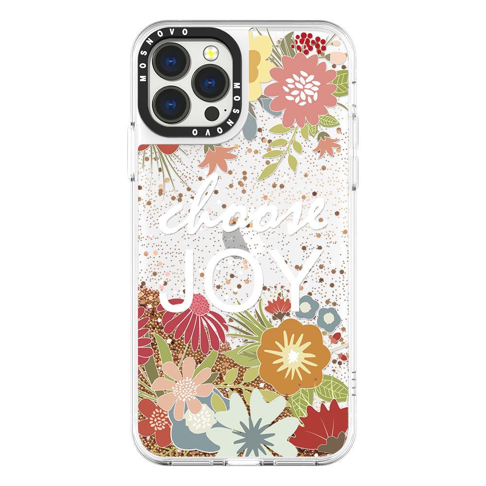 Choose Joy Glitter Phone Case - iPhone 13 Pro Max Case