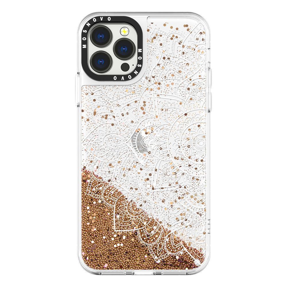 Half Mandala Glitter Phone Case - iPhone 13 Pro Max Case