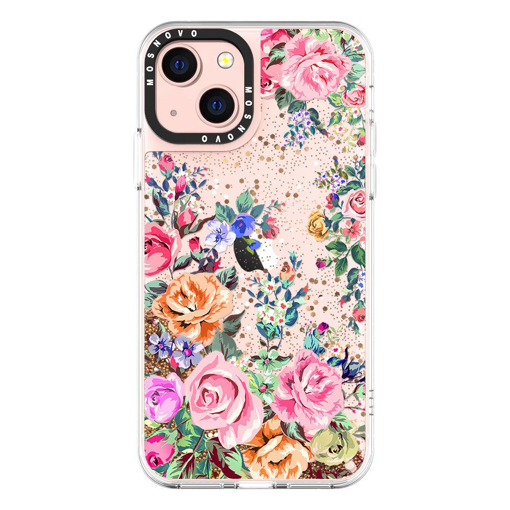 Rose Garden Glitter Phone Case - iPhone 13 Case