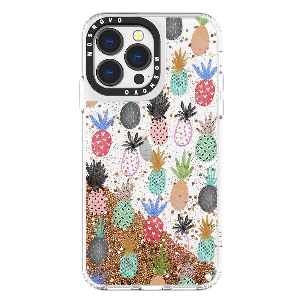 Cute Pineapple Glitter Phone Case - iPhone 13 Pro Case