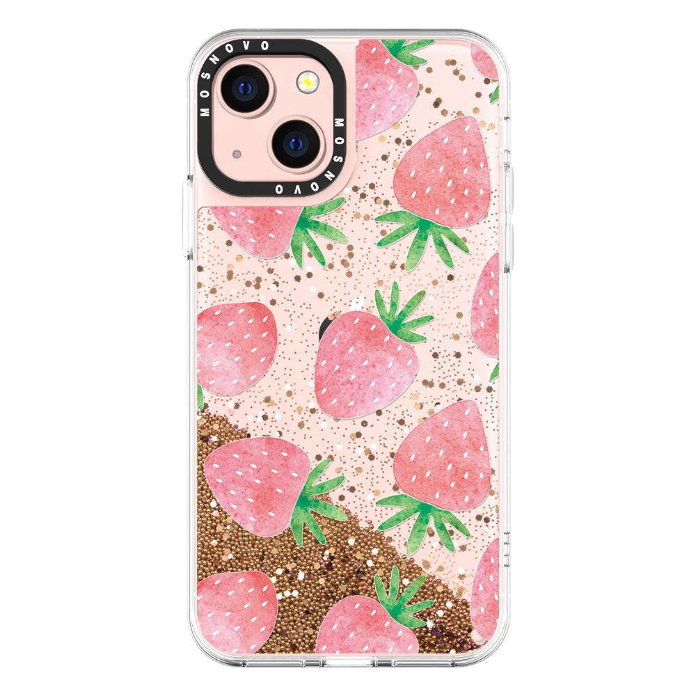 Strawberry Glitter Phone Case - iPhone 13 Case