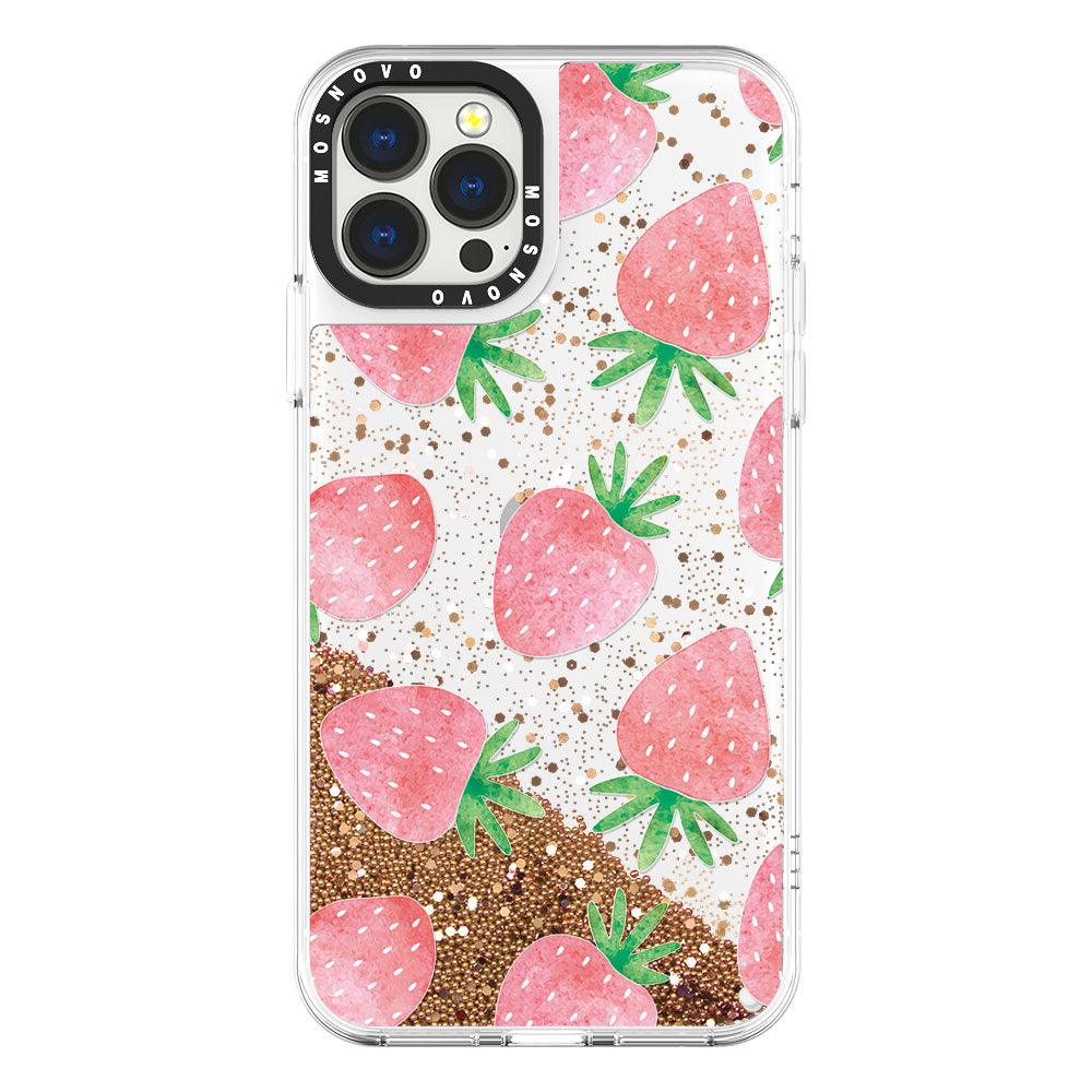 Strawberry Glitter Phone Case - iPhone 13 Pro Max Case