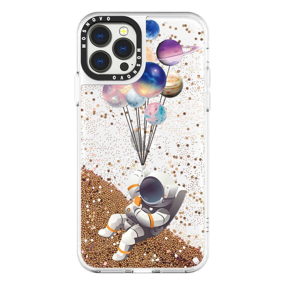 Astronaut Planet Glitter Phone Case - iPhone 13 Pro Max Case