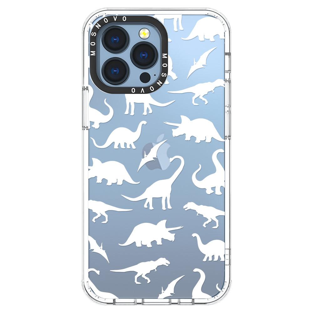 White Dinosaur Phone Case - iPhone 13 Pro Case