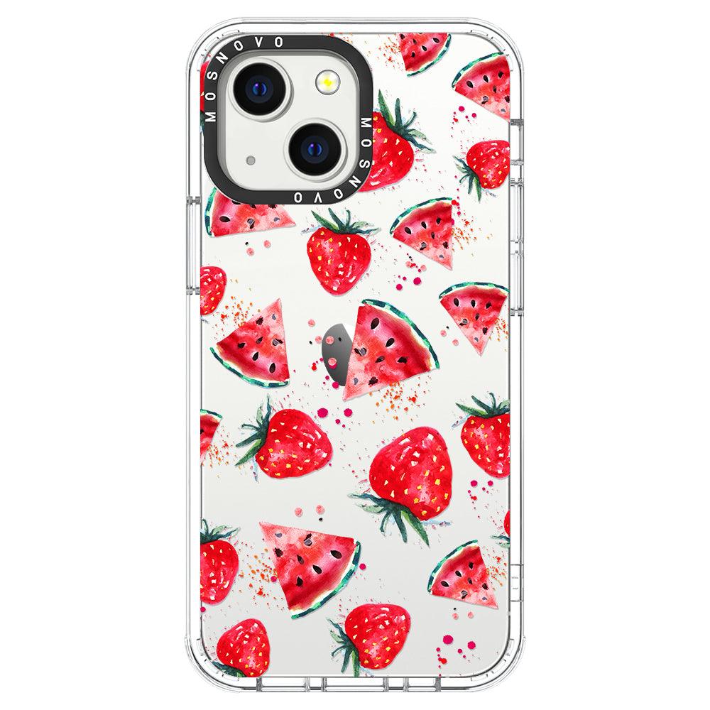 Watermelon Strawberry Phone Case - iPhone 13 Mini Case