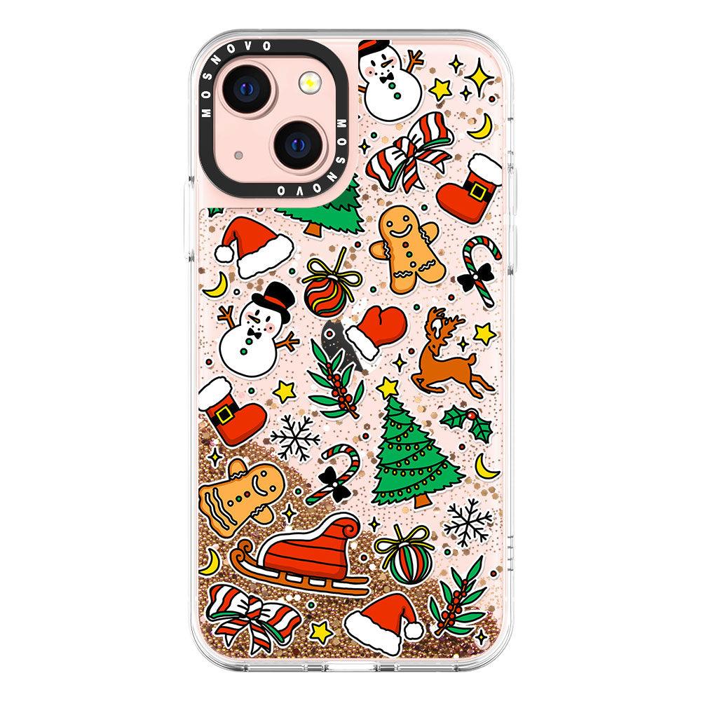 Christmas Decoration Glitter Phone Case - iPhone 13 Case