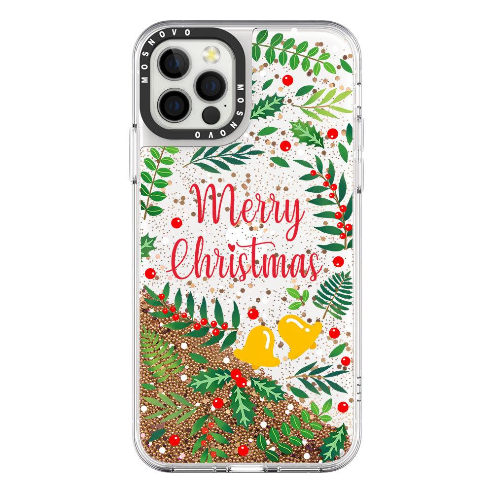 Merry Christmas Glitter Phone Case - iPhone 12 Pro Max Case