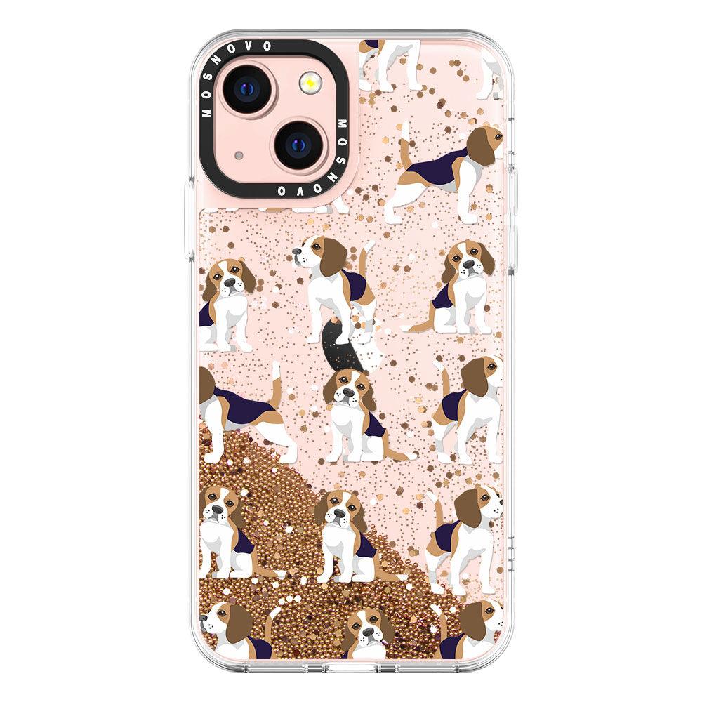 Cute Beagles Glitter Phone Case - iPhone 13 Case