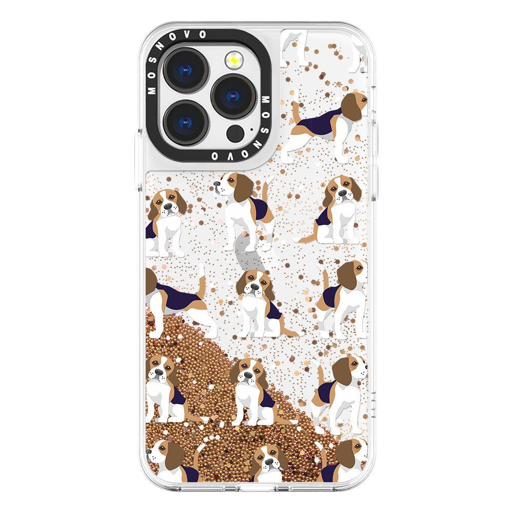 Cute Beagles Glitter Phone Case - iPhone 13 Pro Case