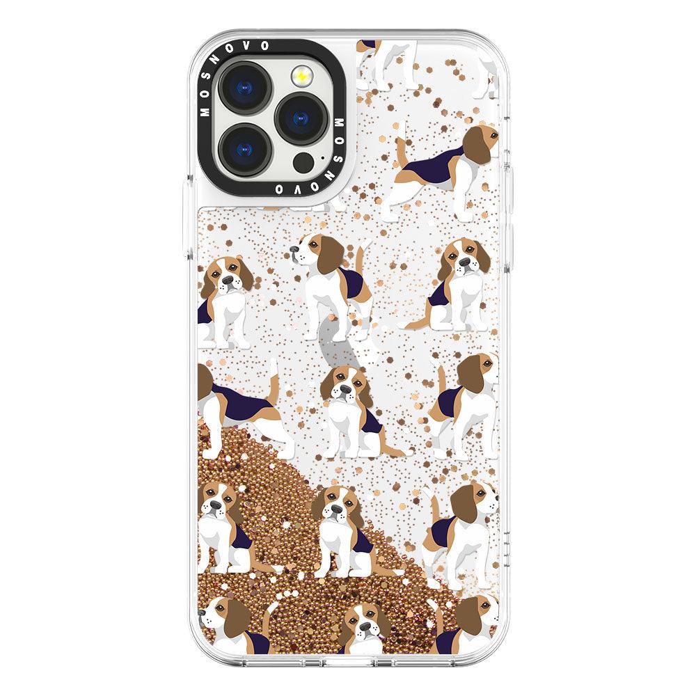 Cute Beagles Glitter Phone Case - iPhone 13 Pro Max Case