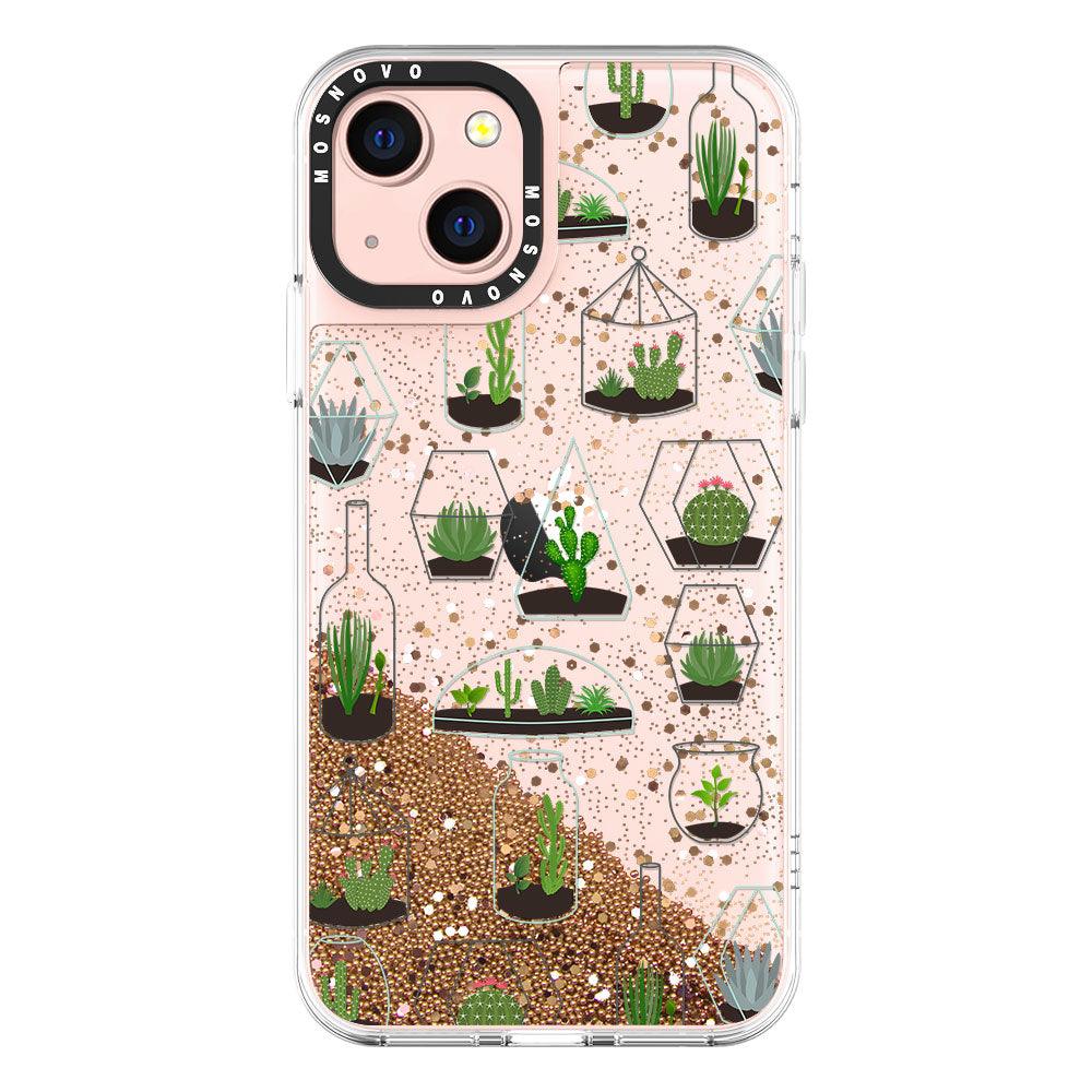 Cactus Plant Glitter Phone Case - iPhone 13 Case