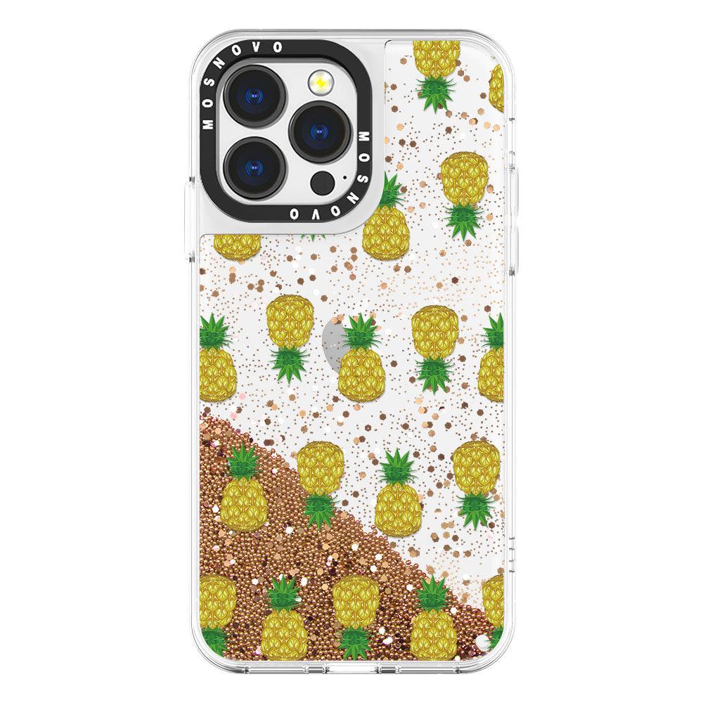 Cute Pineapples Glitter Phone Case - iPhone 13 Pro Case