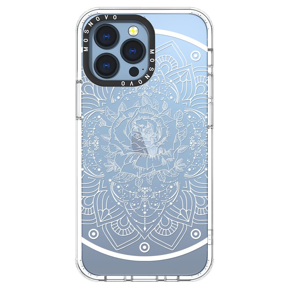 Rose Mandala Phone Case - iPhone 13 Pro Case