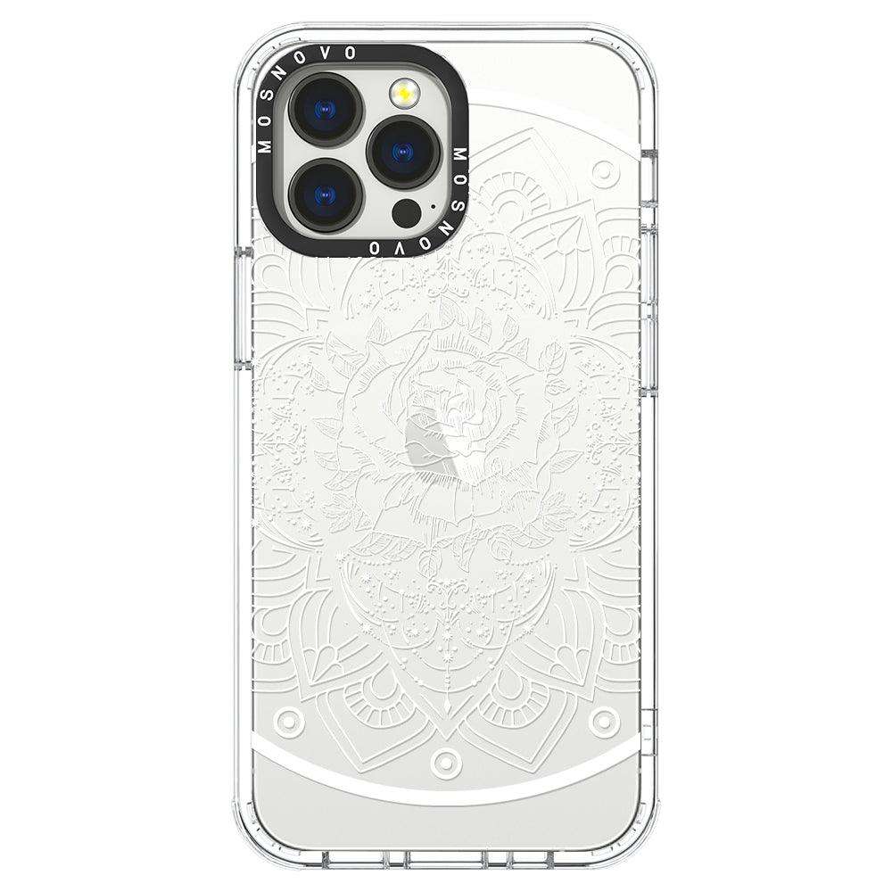 Rose Mandala Phone Case - iPhone 13 Pro Max Case