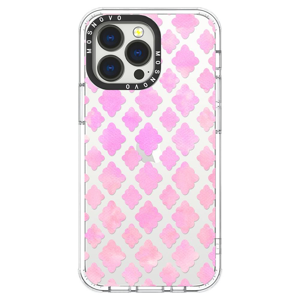 Pink Flower Diamond Phone Case - iPhone 13 Pro Case