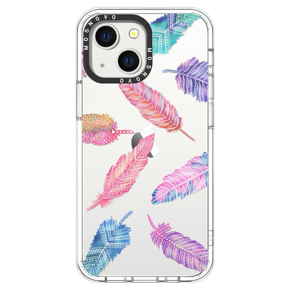 Boho Feather Phone Case - iPhone 13 Mini Case