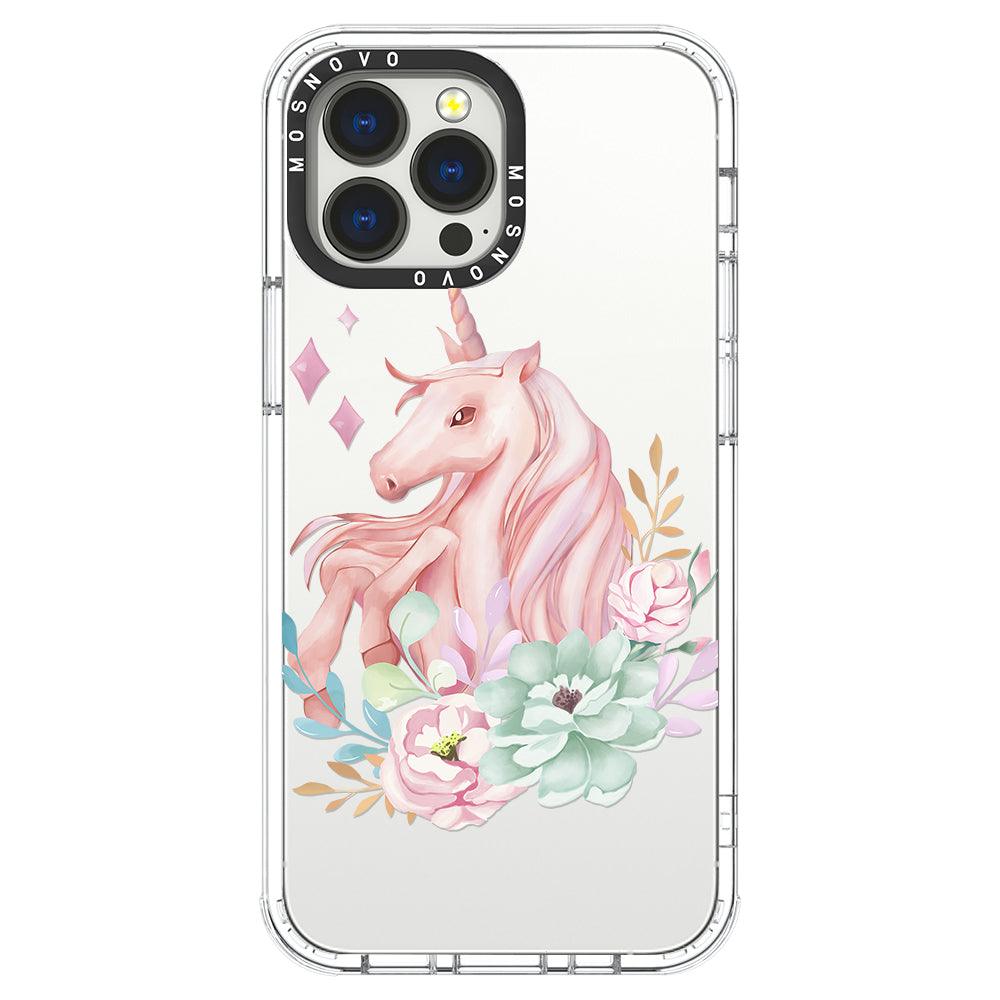 Pastel Flower Unicorn Phone Case - iPhone 13 Pro Max Case