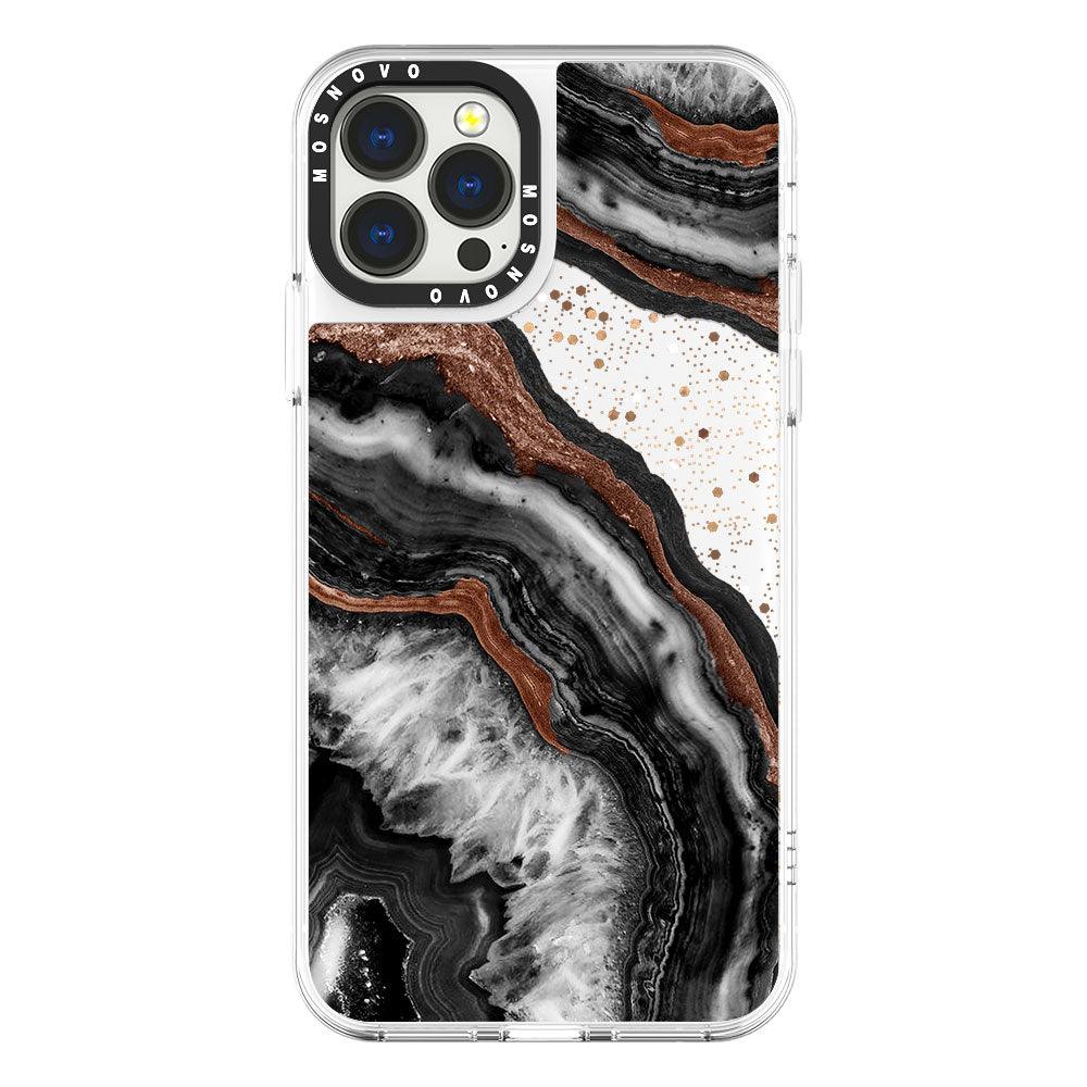 Black Agate Glitter Phone Case - iPhone 13 Pro Max Case