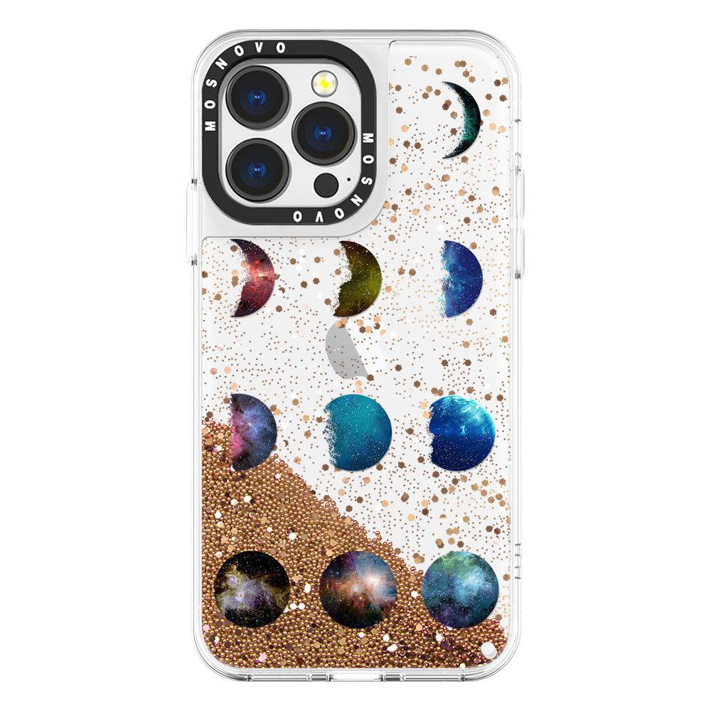 Moon Phase Glitter Phone Case - iPhone 13 Pro Case