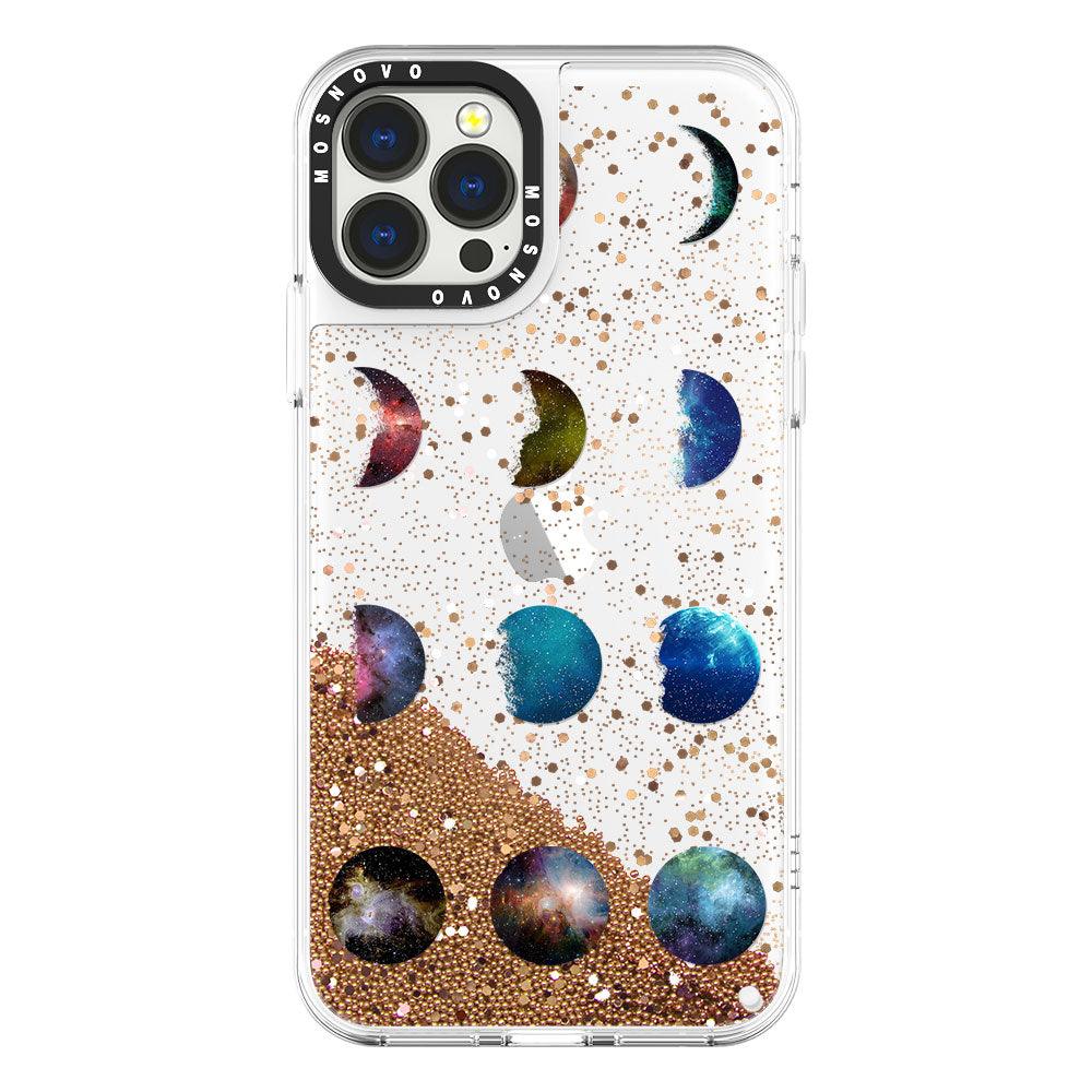 Moon Phase Glitter Phone Case - iPhone 13 Pro Max Case