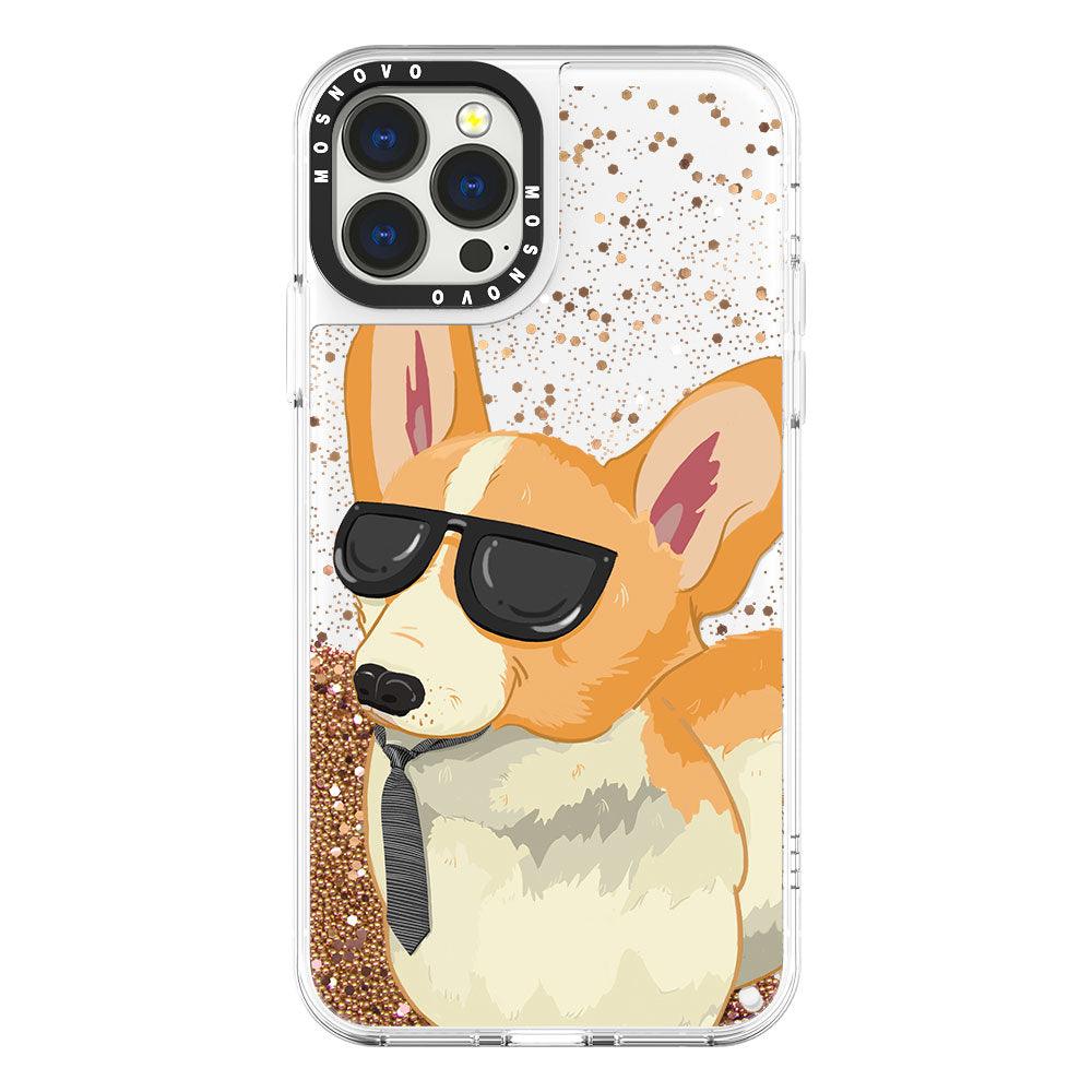 Cool Corgi Glitter Phone Case - iPhone 13 Pro Max Case