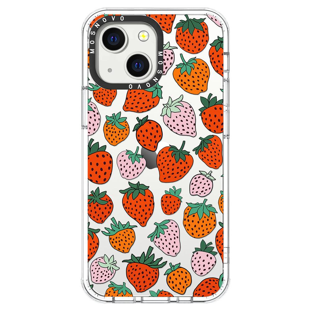 Cute Strawberry Phone Case - iPhone 13 Mini Case