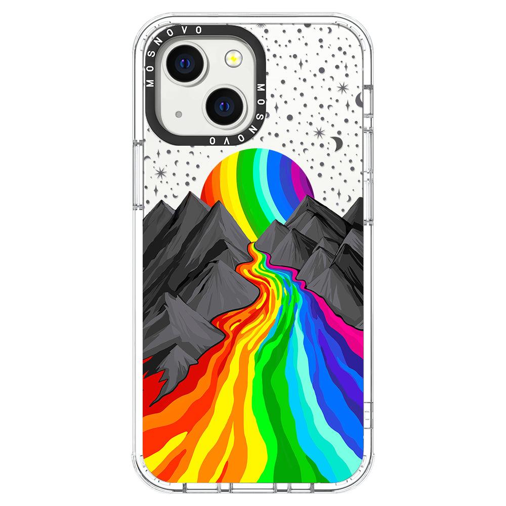 Rainbow Volcano Phone Case - iPhone 13 Mini Case