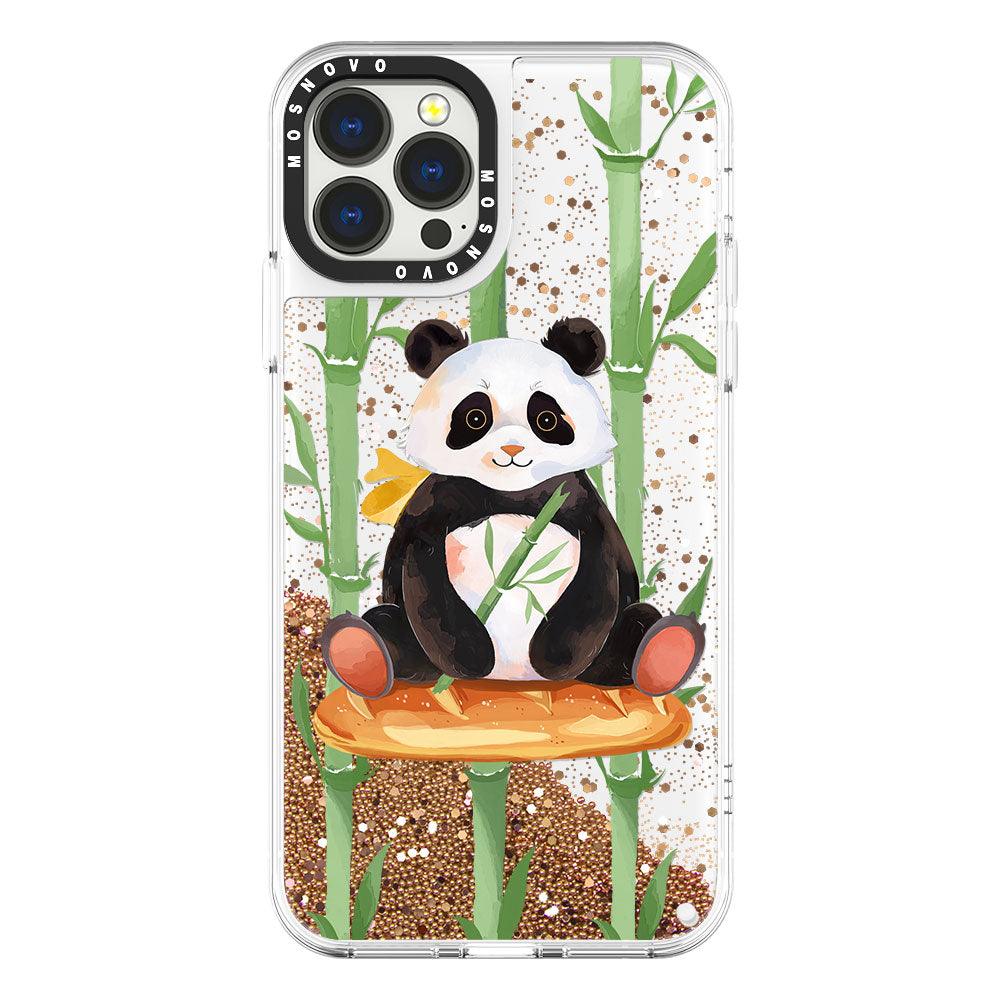 Cute Panda Glitter Phone Case - iPhone 13 Pro Max Case