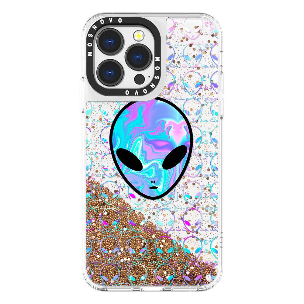 Space Alien Glitter Phone Case - iPhone 13 Pro Case