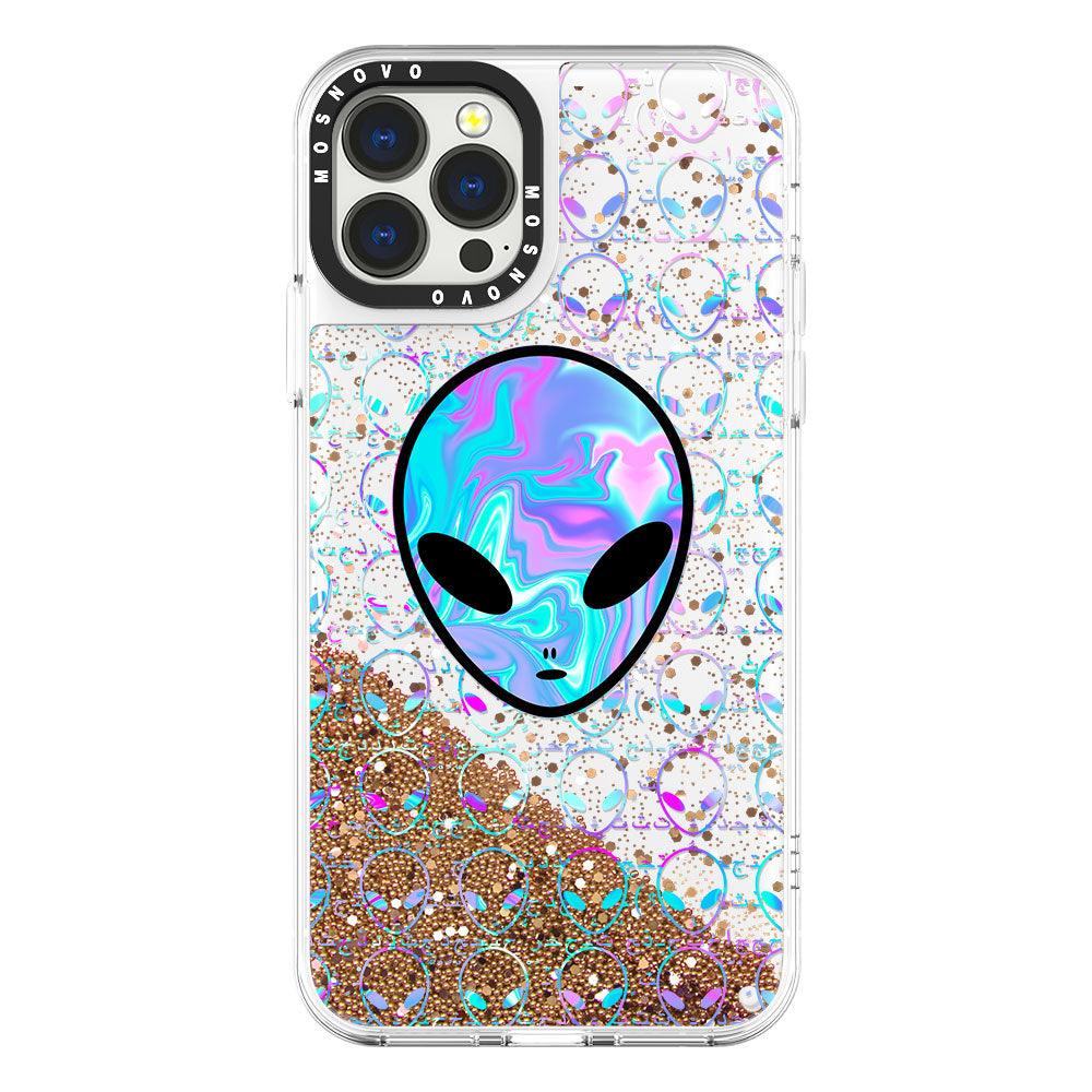 Space Alien Glitter Phone Case - iPhone 13 Pro Max Case