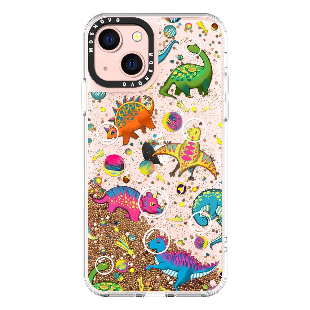 Space Dinosaur Glitter Phone Case - iPhone 13 Case