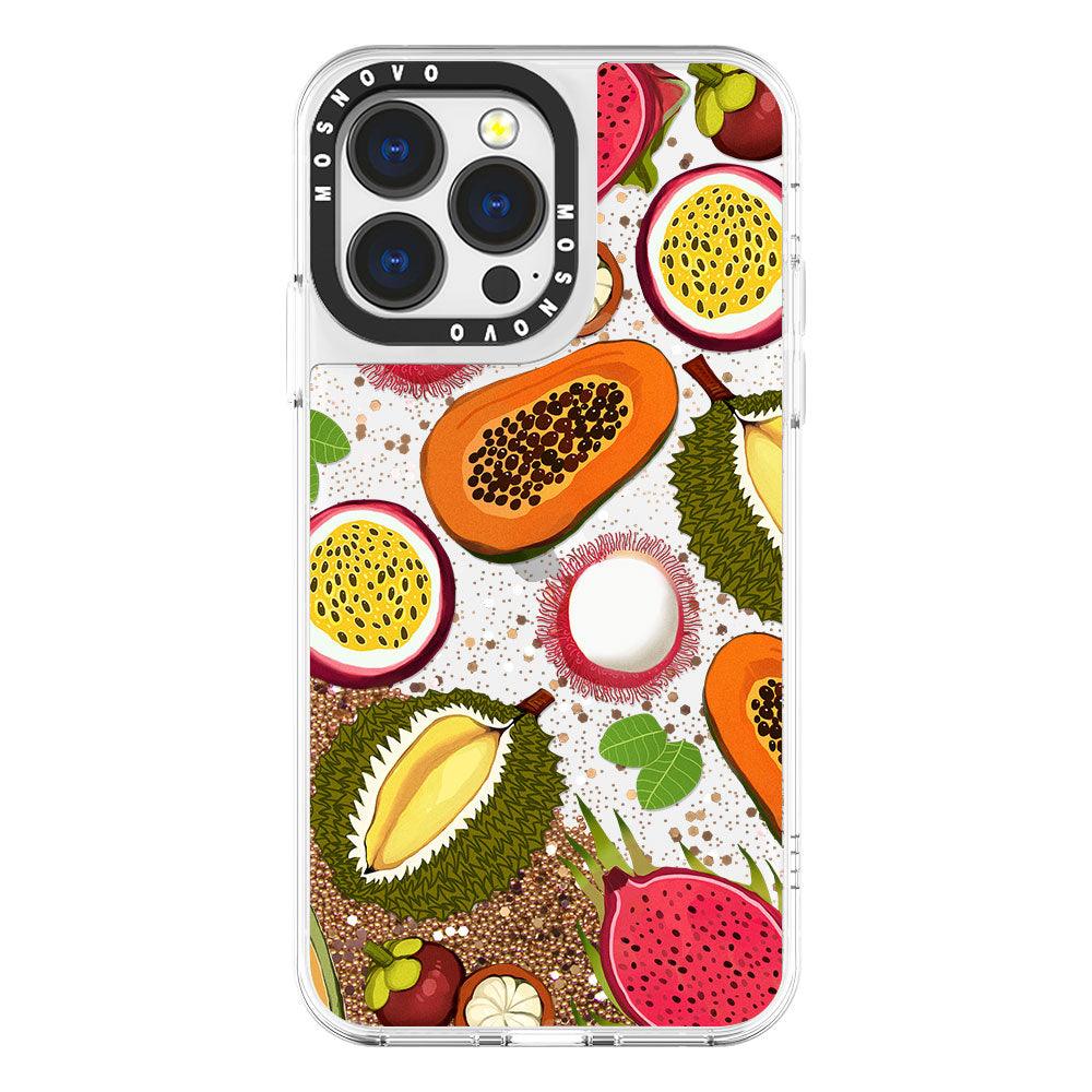 Tropical Fruit Glitter Phone Case - iPhone 13 Pro Case