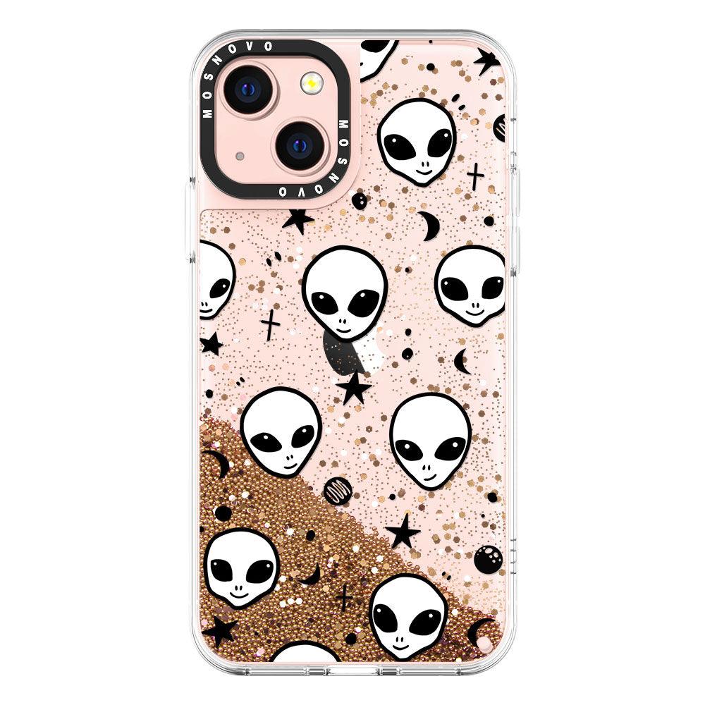 Cute Alien Glitter Phone Case - iPhone 13 Case