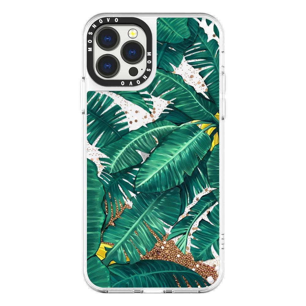 Banana Tree Glitter Phone Case - iPhone 13 Pro Max Case