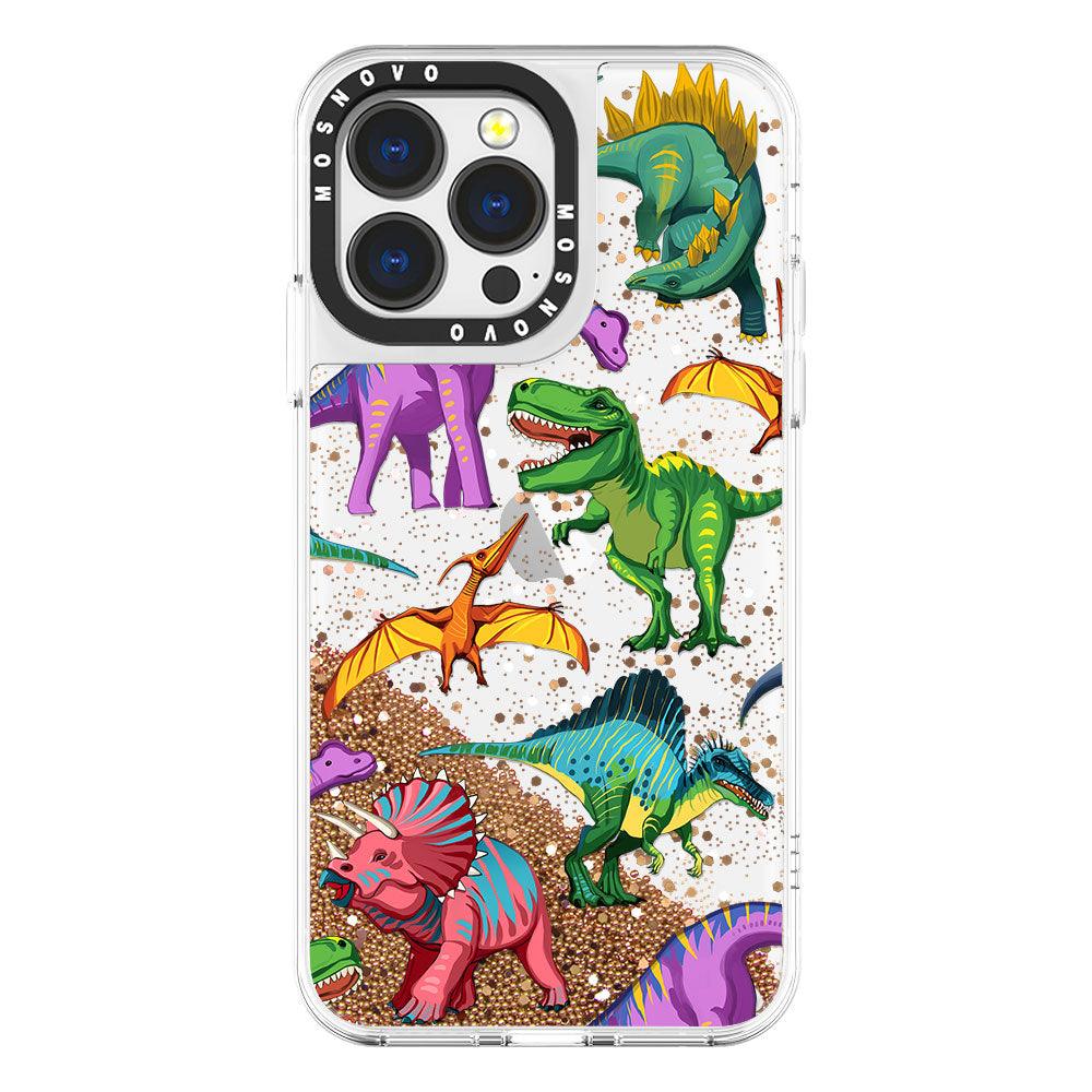 Dinosaur World Glitter Phone Case - iPhone 13 Pro Case