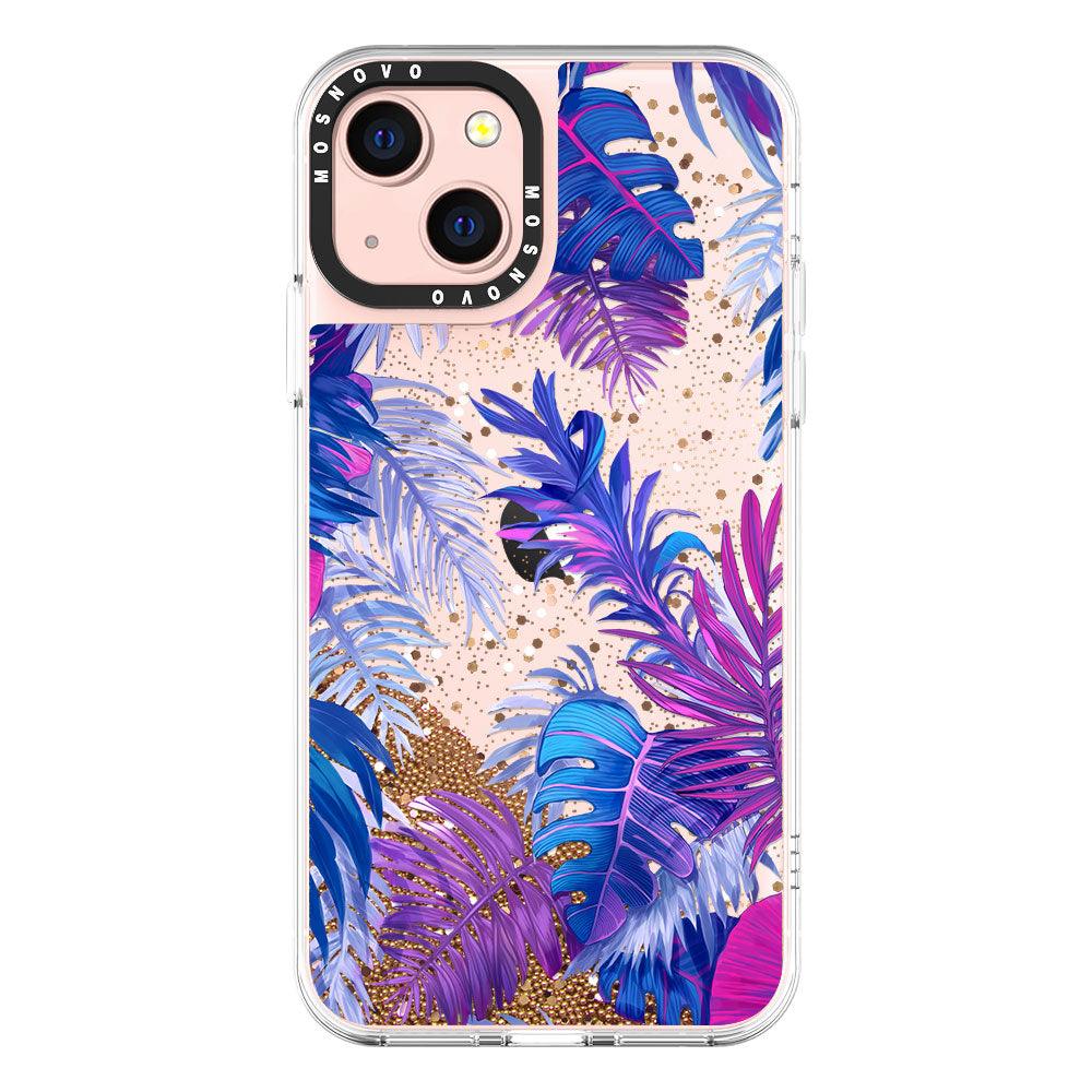 Fancy Palm Leaves Glitter Phone Case - iPhone 13 Case