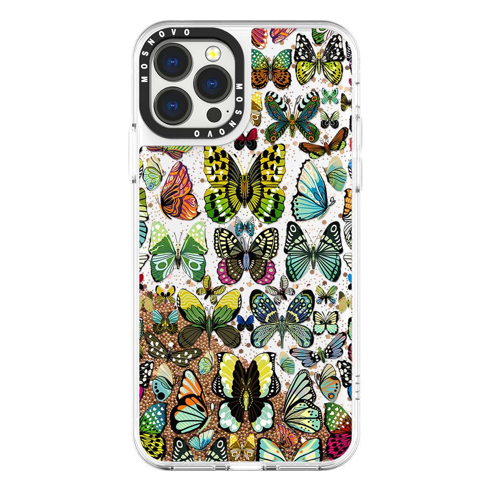 Butterflies Glitter Phone Case - iPhone 13 Pro Max Case