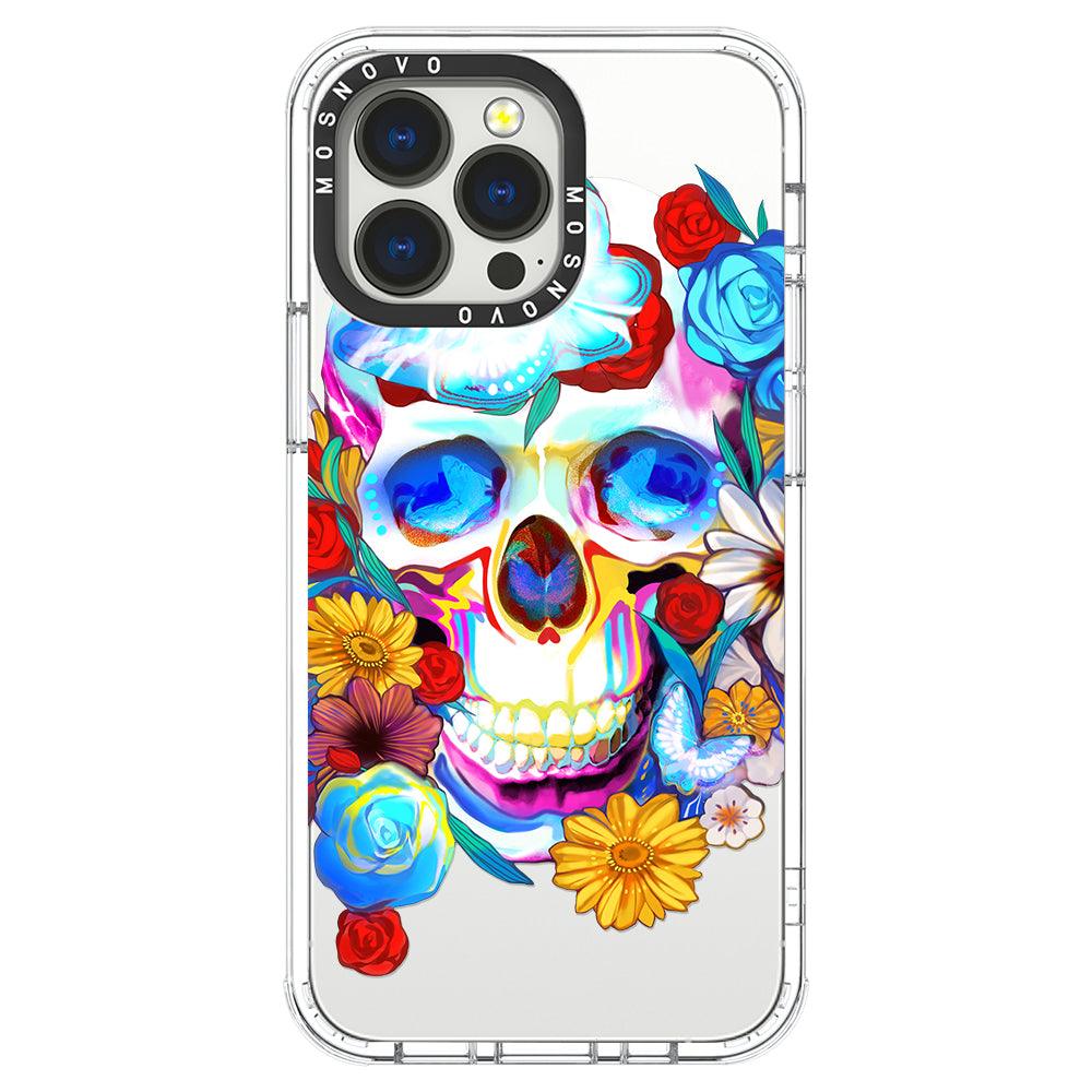 Sugar Flower Skull Phone Case - iPhone 13 Pro Case