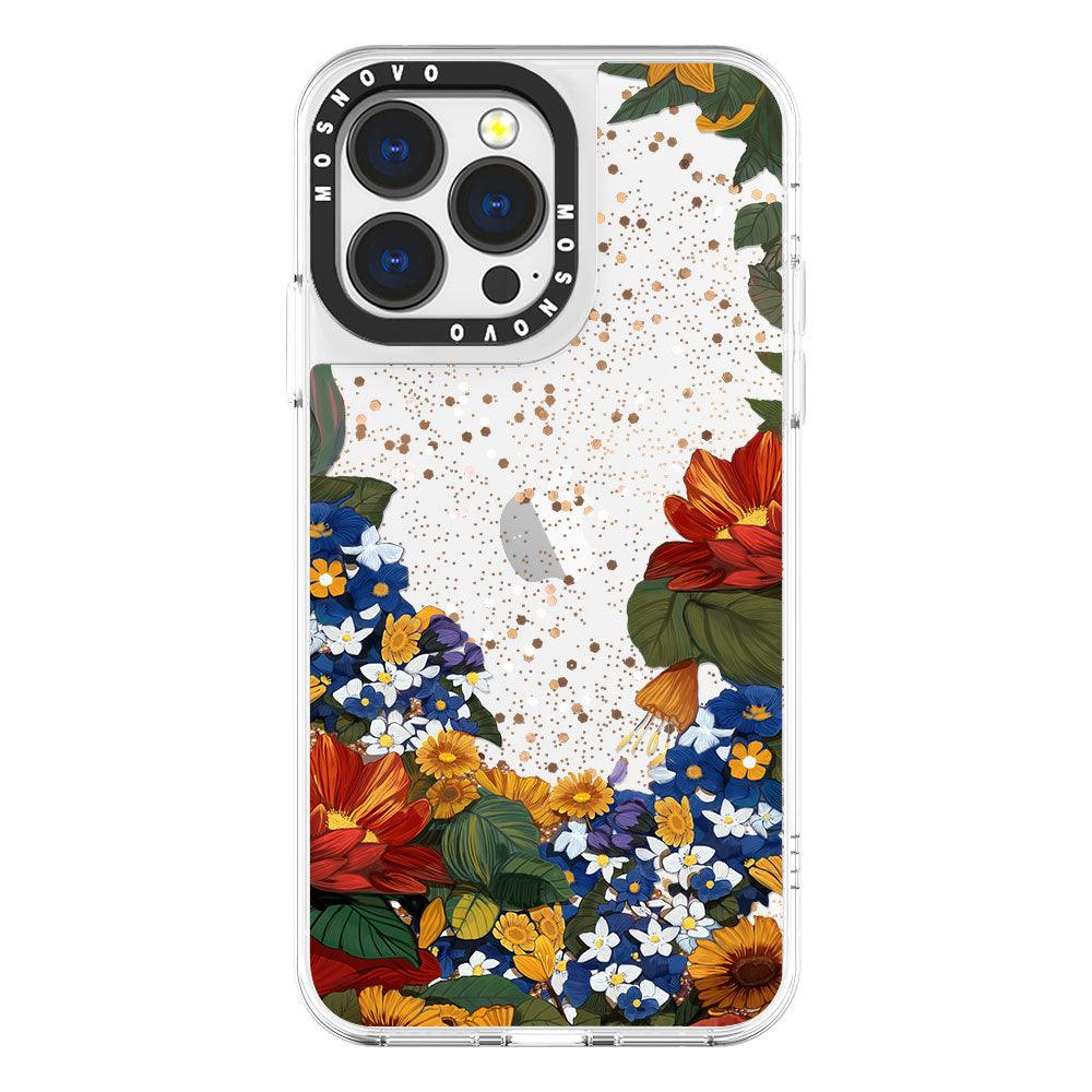 Summer Garden Glitter Phone Case - iPhone 13 Pro Case