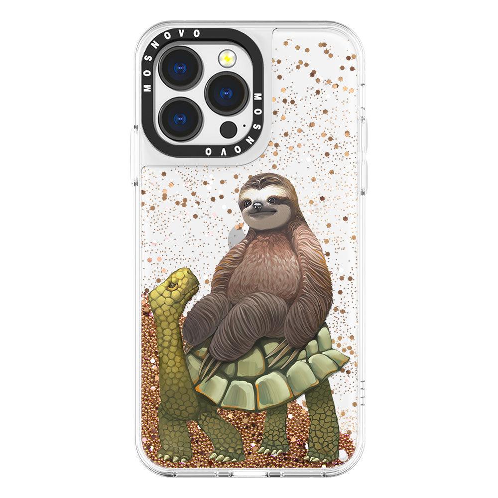 Sloth Turtle Glitter Phone Case - iPhone 13 Pro Case