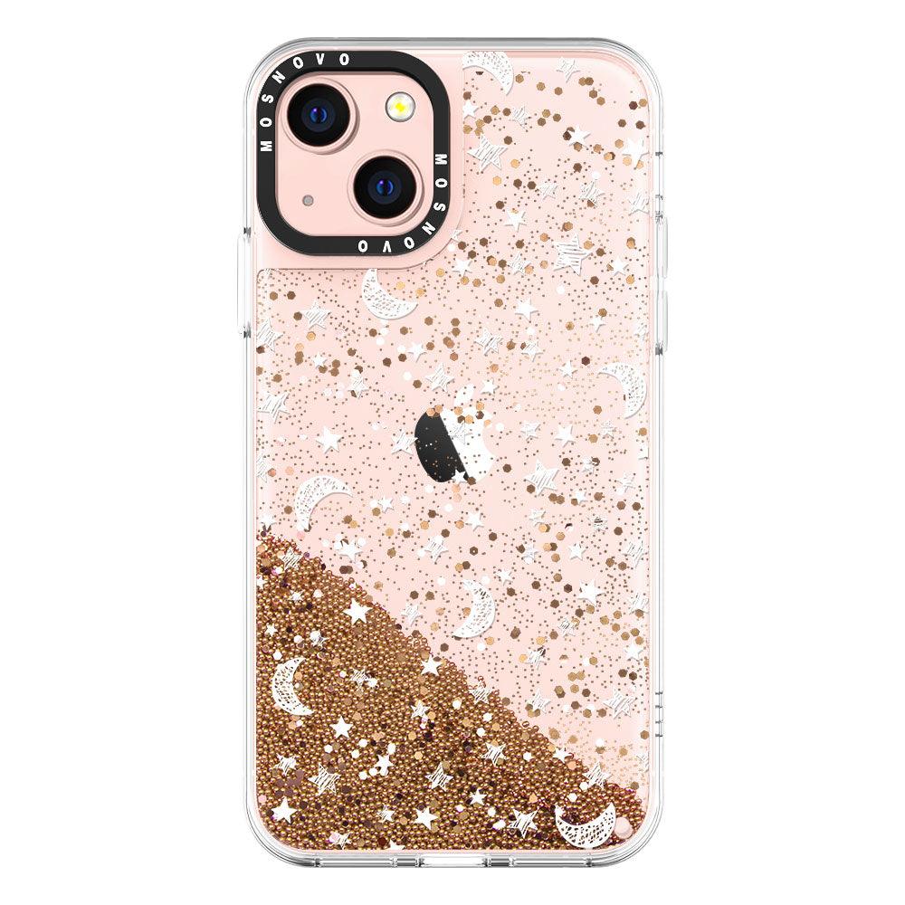 Night Moon Sky Glitter Phone Case - iPhone 13 Case