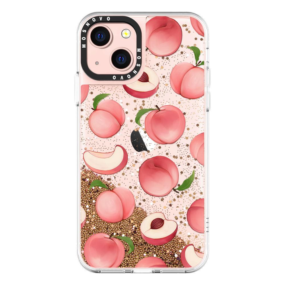 Peach Glitter Phone Case - iPhone 13 Case