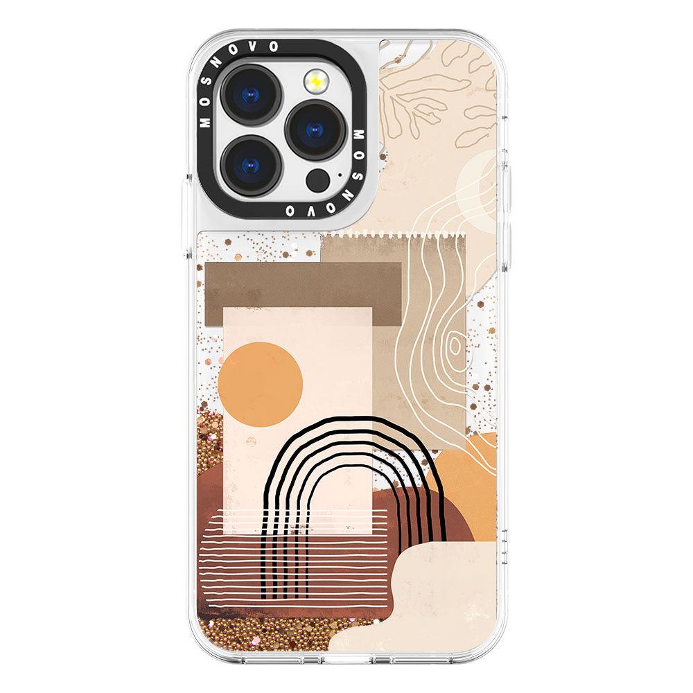 Minimalist Abstract Art Glitter Phone Case - iPhone 13 Pro Case